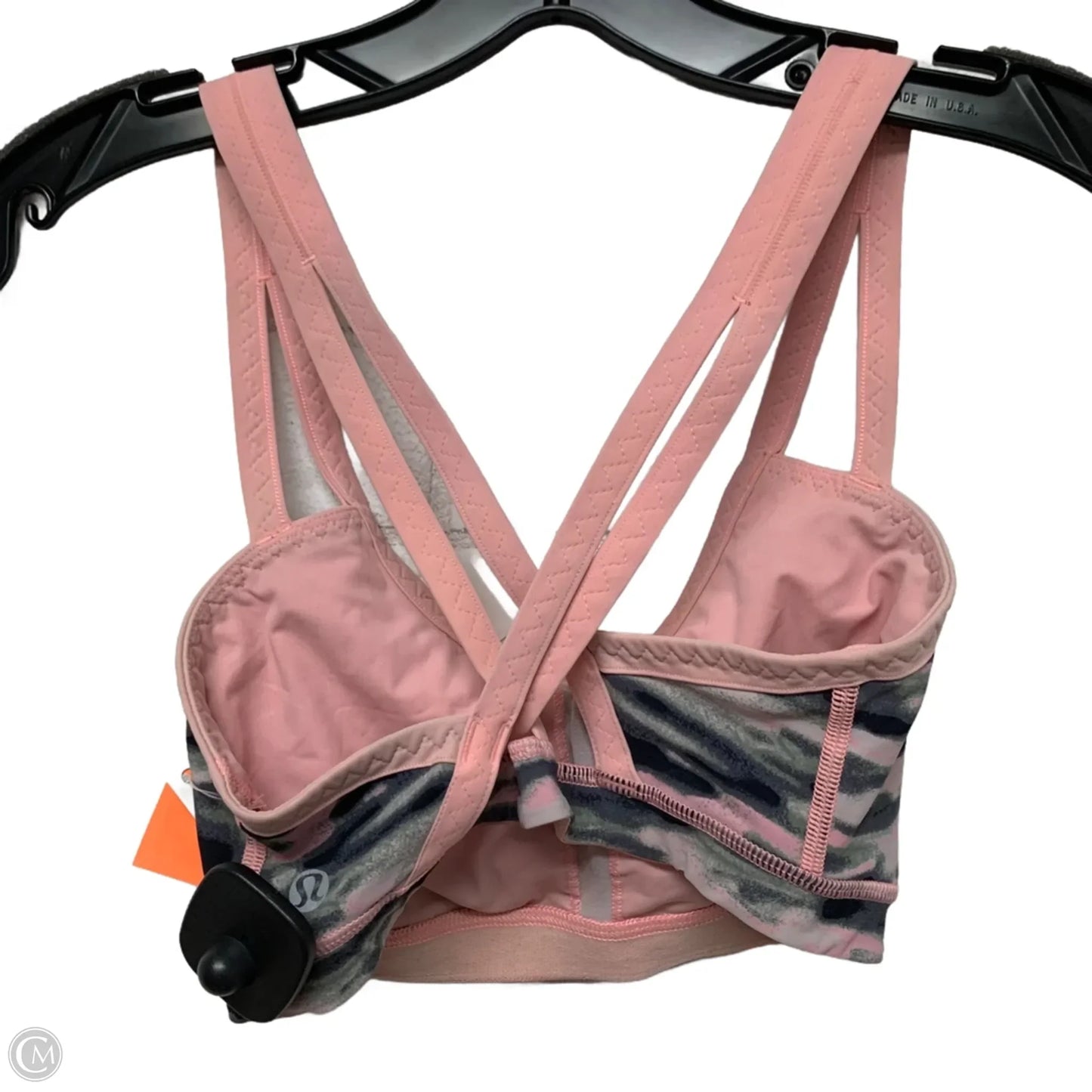 Athletic Bra By Lululemon In Grey & Pink, Size: S