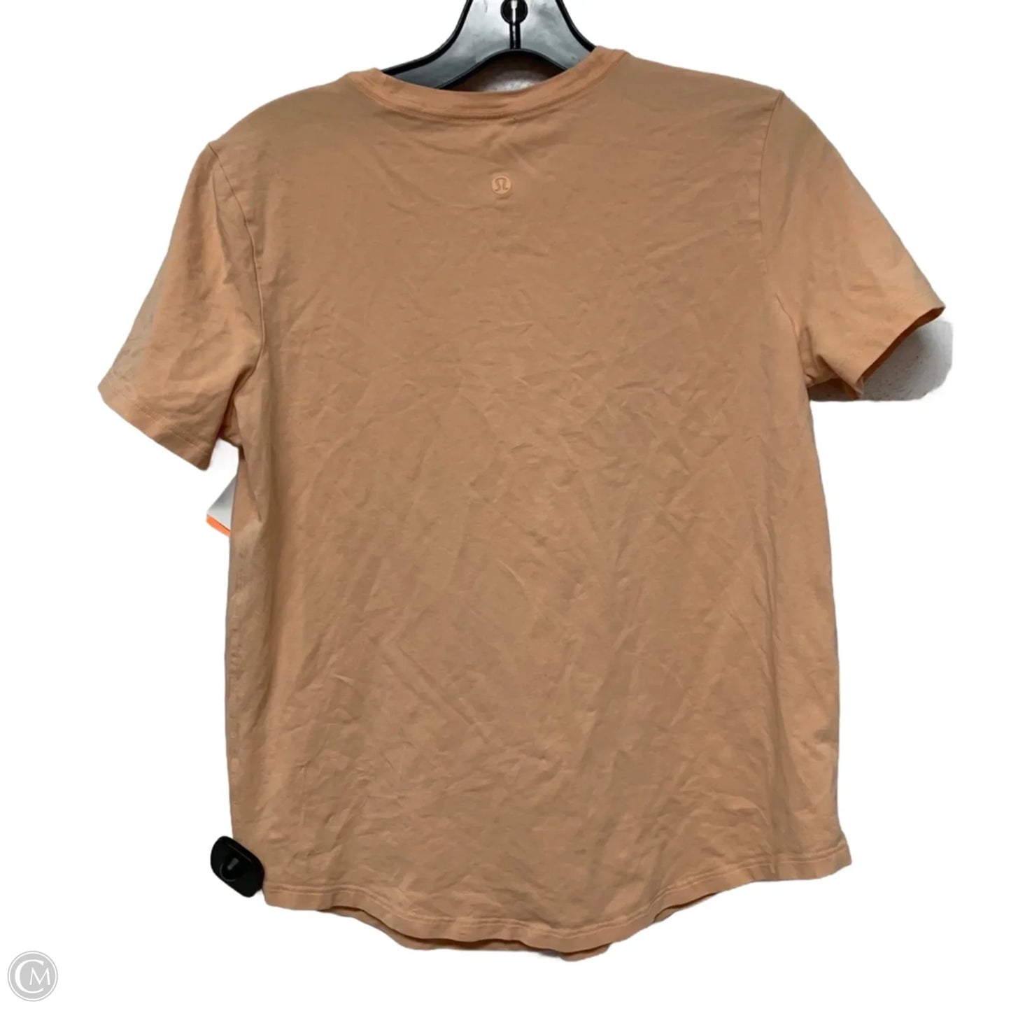 Athletic Top Short Sleeve By Lululemon In Orange, Size: S