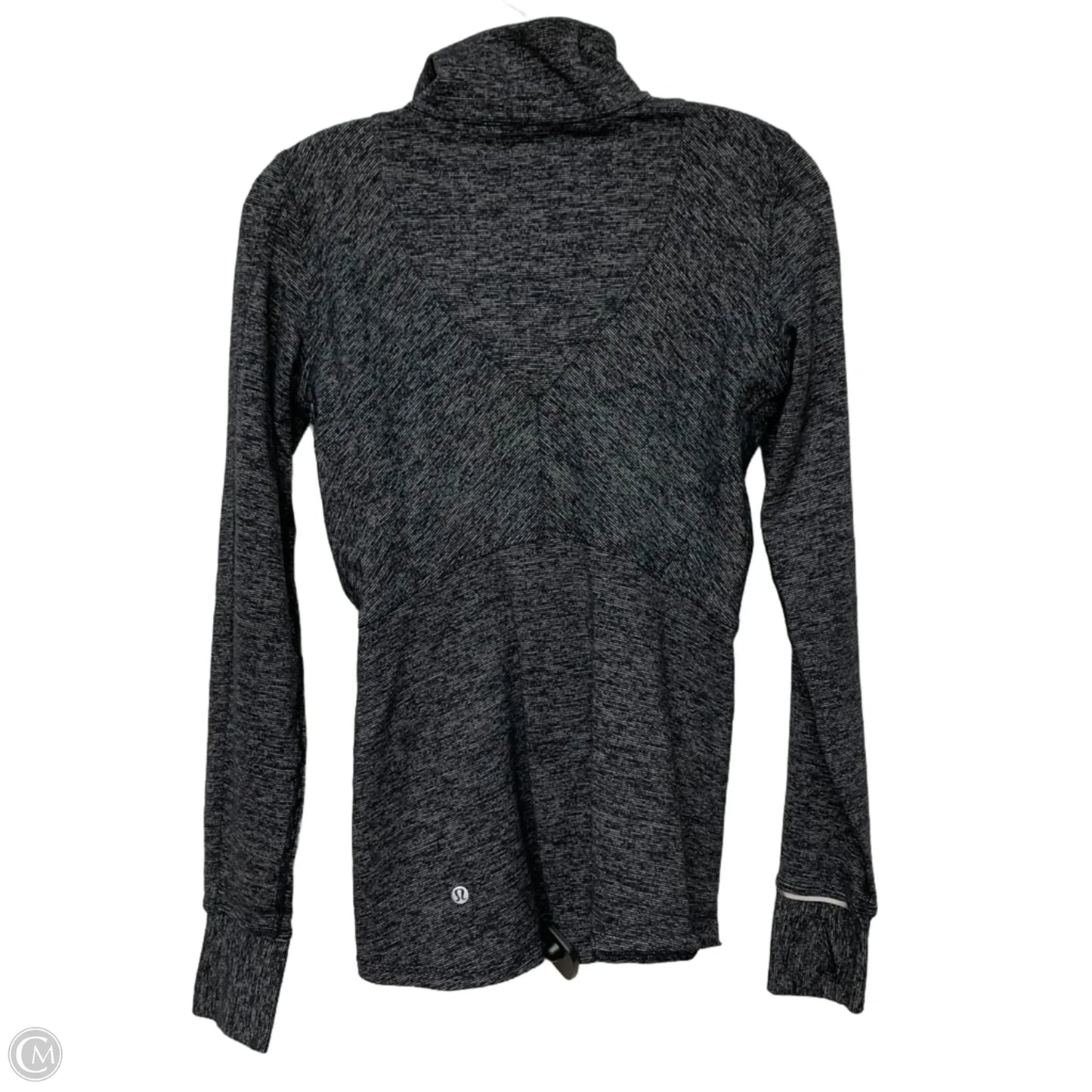 Athletic Sweatshirt Collar By Lululemon In Black & Grey, Size: S