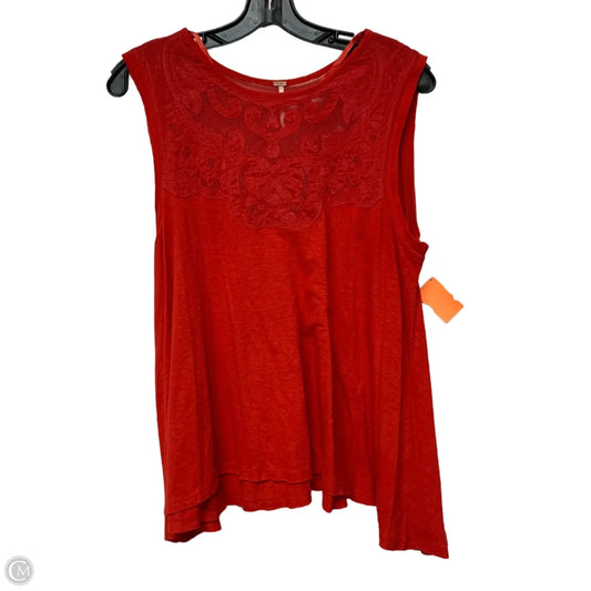Top Sleeveless By Free People In Red, Size: S
