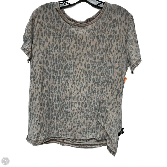Top Short Sleeve By Free People In Animal Print, Size: S