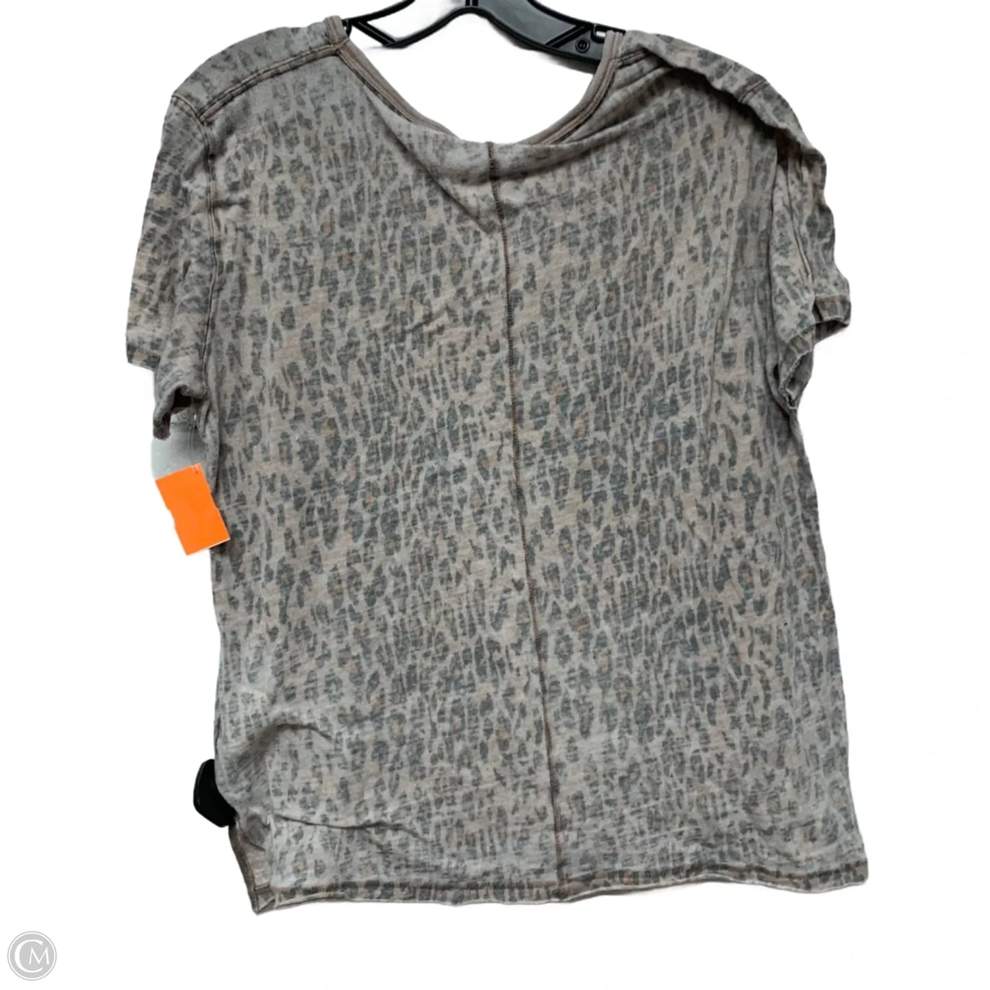 Top Short Sleeve By Free People In Animal Print, Size: S