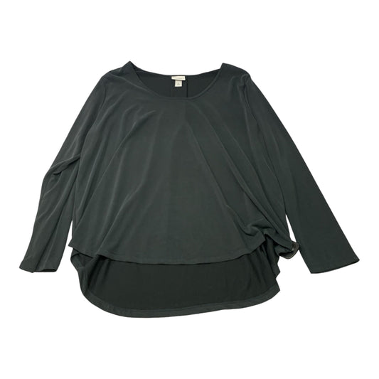 Top Long Sleeve By Ava & Viv In Grey, Size: 1x