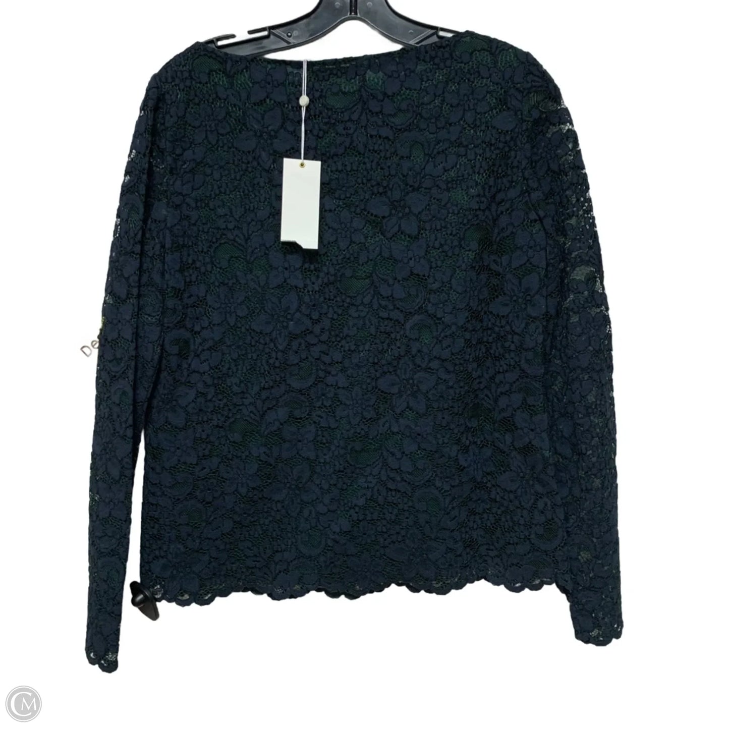 Top Long Sleeve Designer By Tory Burch In Blue & Green, Size: S