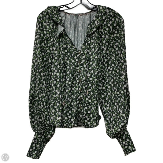 Top Long Sleeve By Anthropologie In Black & White, Size: Xs