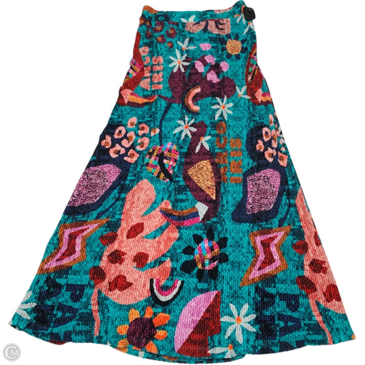 Skirt Designer By Farm Rio In Blue & Pink, Size: Xs