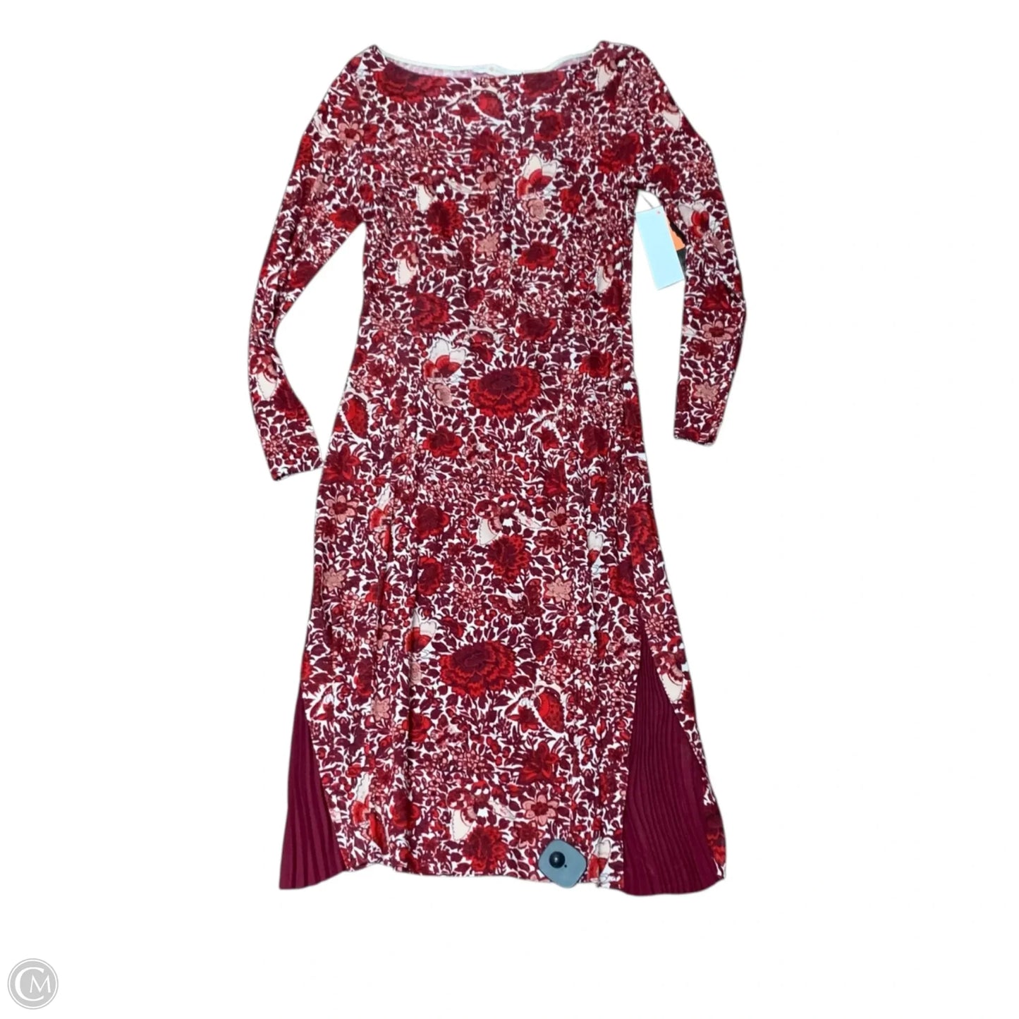 Dress Designer By Tory Burch In Cream & Red, Size: S