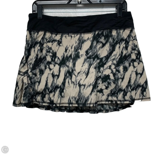 Athletic Skort By Lululemon In Black & Cream, Size: M