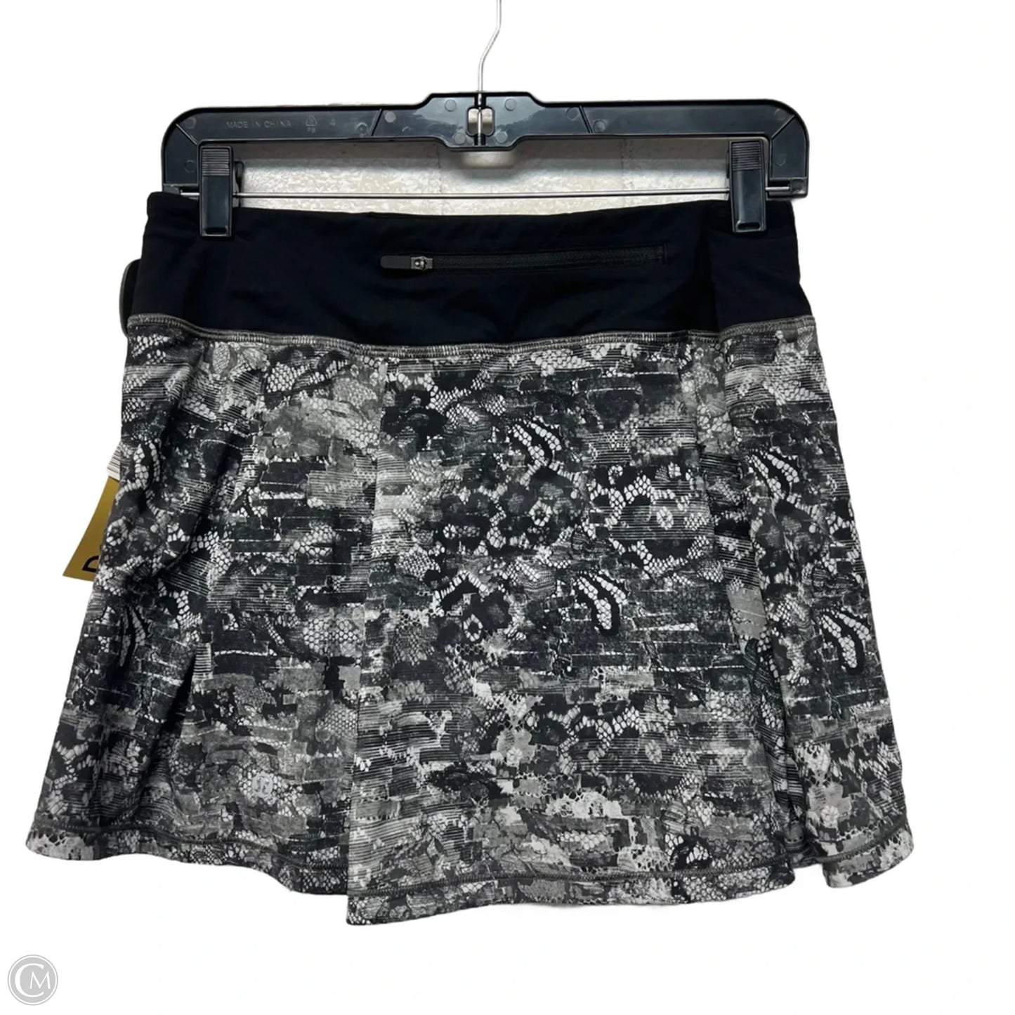 Athletic Skort By Lululemon In Black & Grey, Size: M