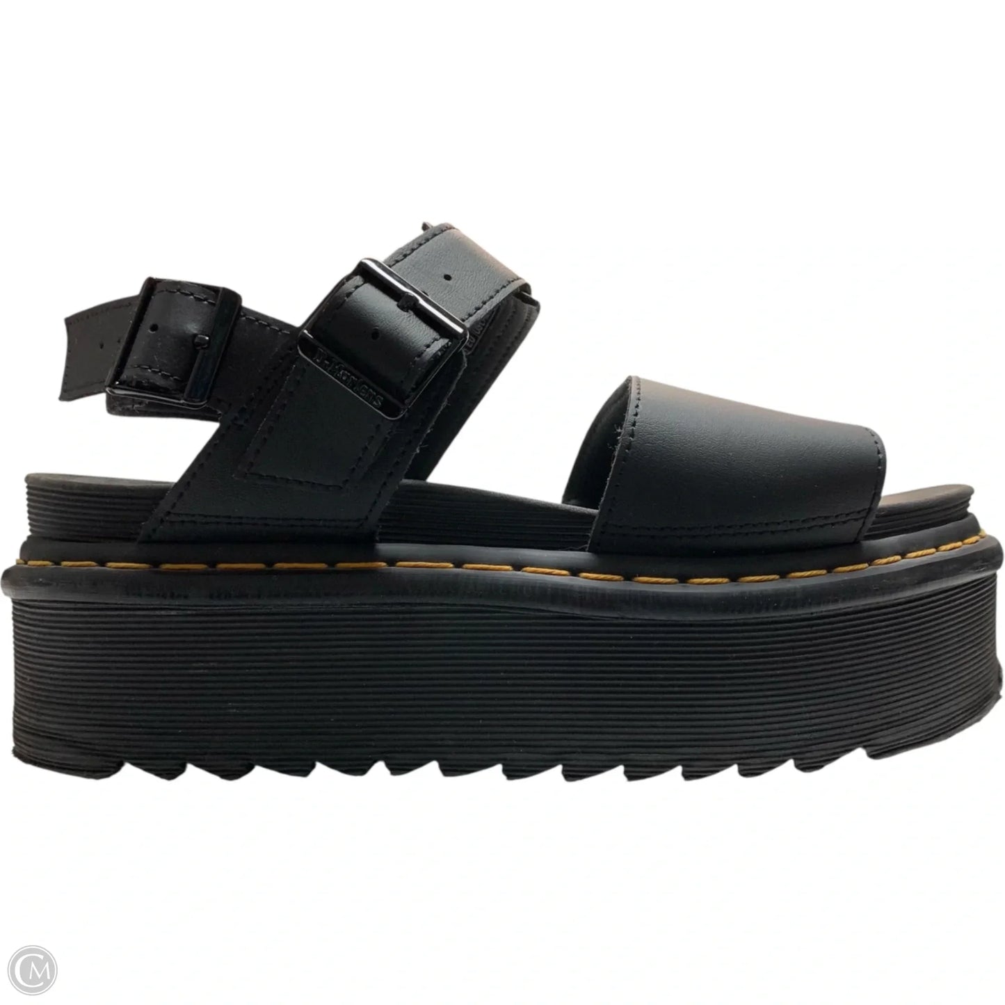 Sandals Heels Platform By Dr Martens In Black, Size: 9