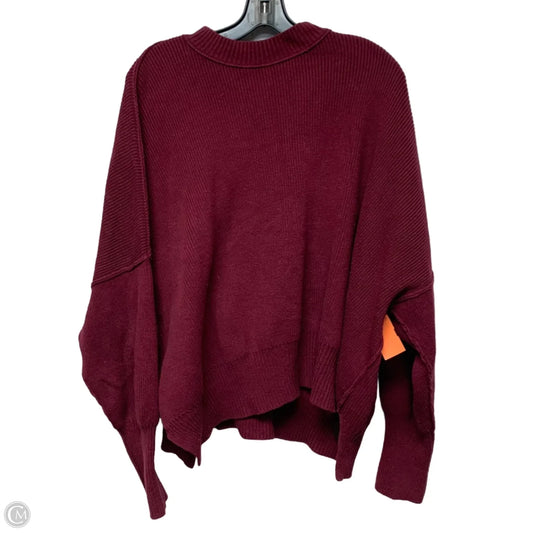 Sweater By Free People In Maroon, Size: Xs