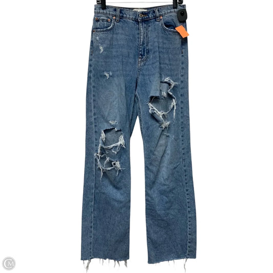 Jeans Wide Leg By Zara In Blue Denim, Size: 6