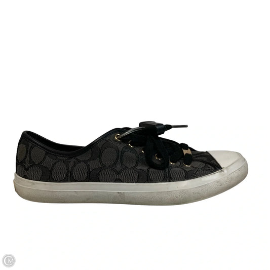 Shoes Designer By Coach In Black & Grey, Size: 9.5