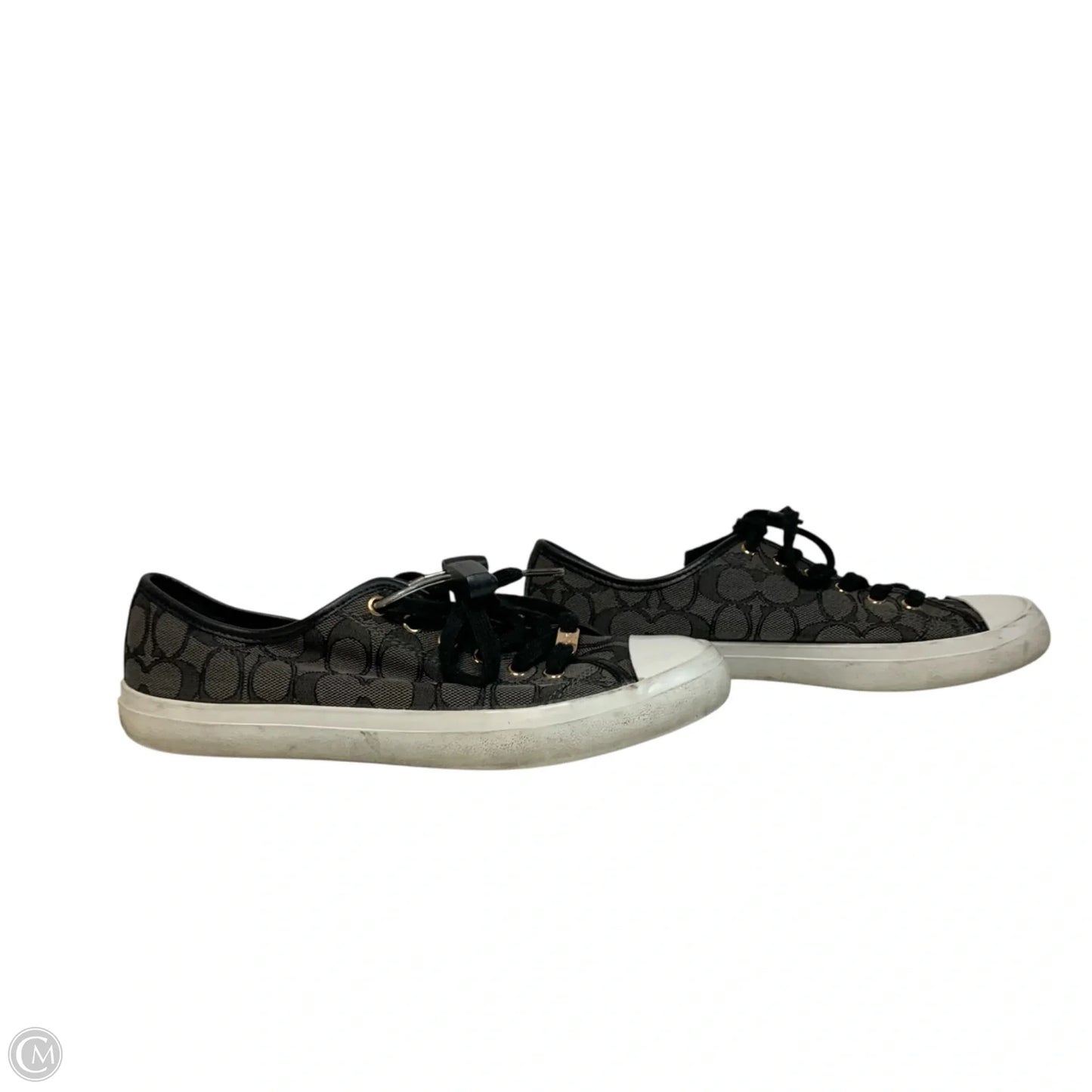 Shoes Designer By Coach In Black & Grey, Size: 9.5