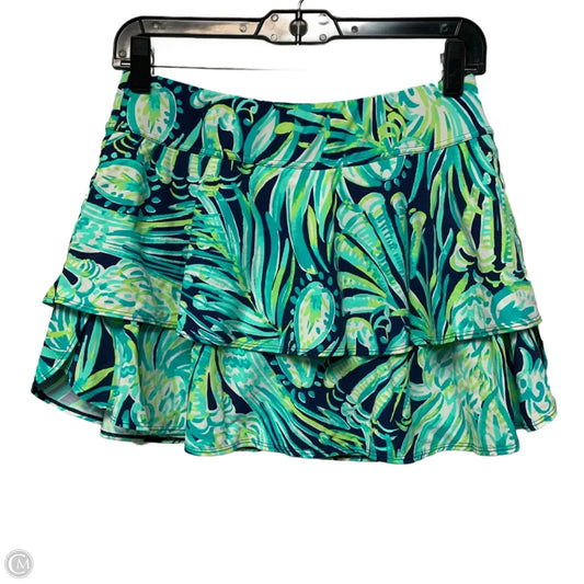 Skort Designer By Lilly Pulitzer In Blue & Green, Size: S
