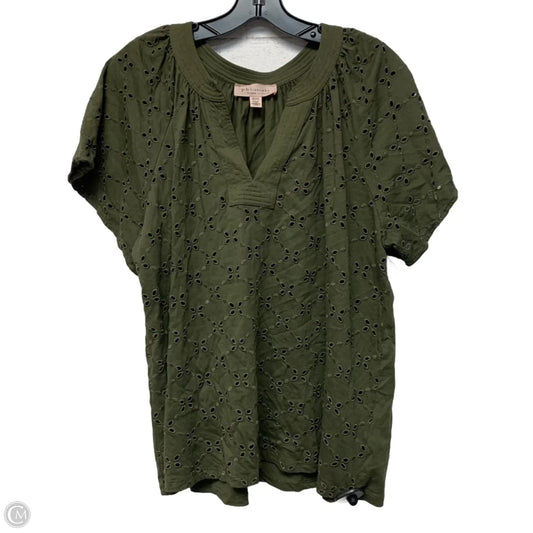 Top Short Sleeve By Philosophy In Green, Size: 2x