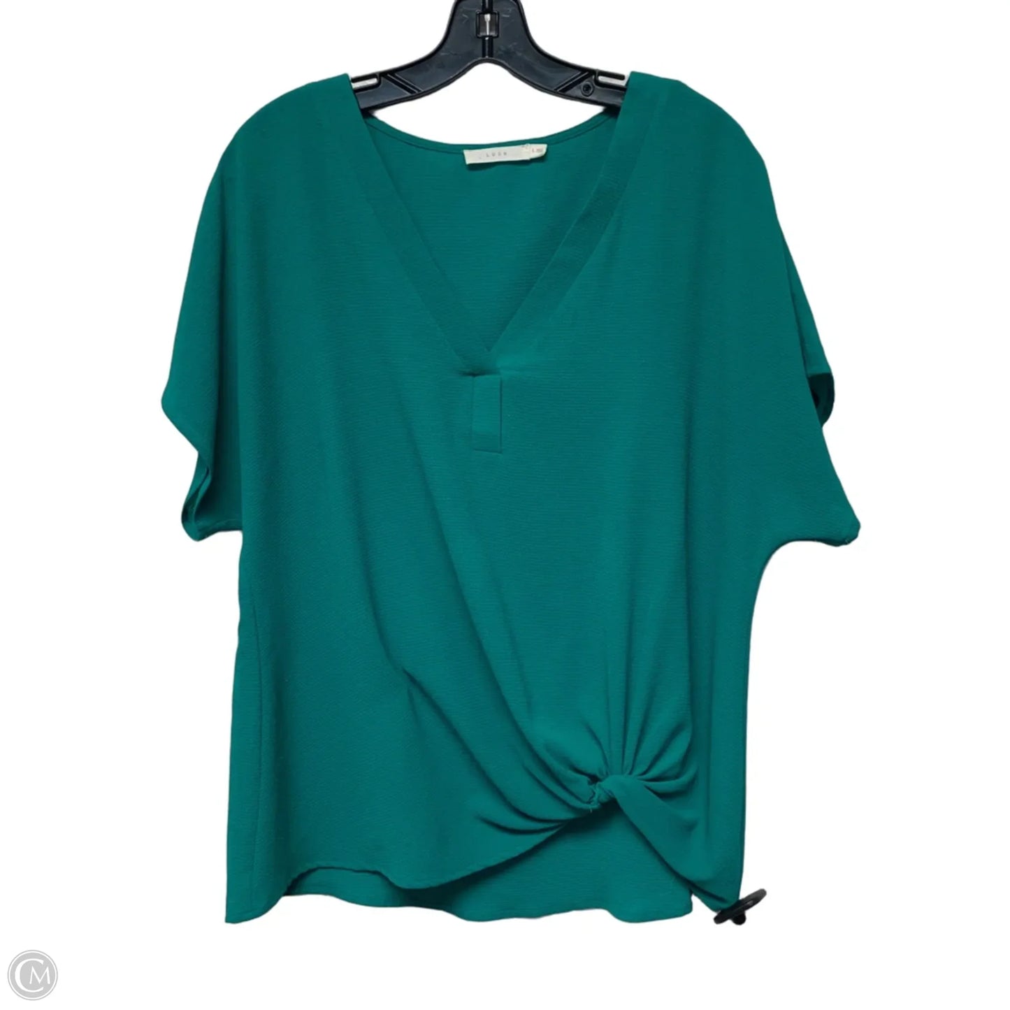 Top Short Sleeve By Lush In Green, Size: L