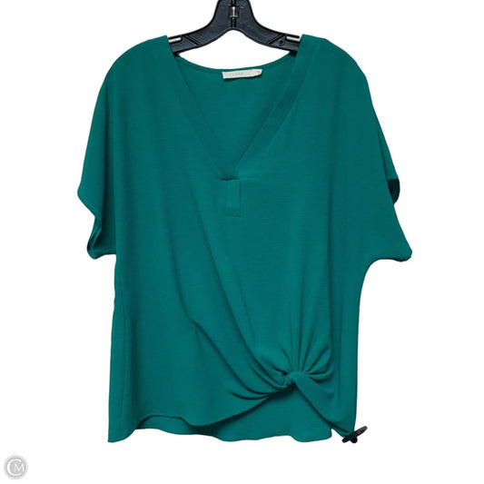 Top Short Sleeve By Lush In Green, Size: L