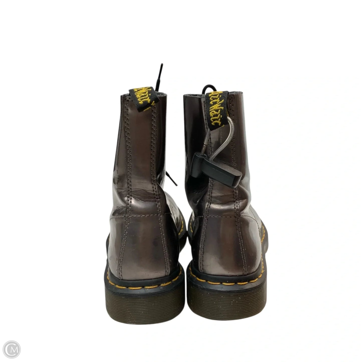 Boots Designer By Dr Martens In Silver, Size: 9