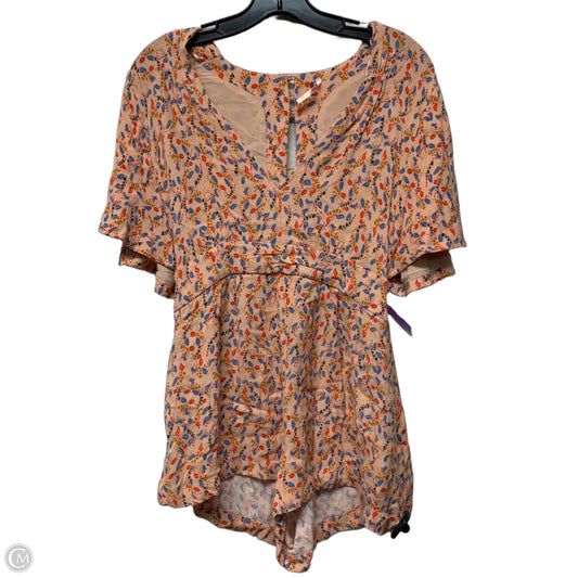 Romper By Free People In Blue & Pink, Size: S