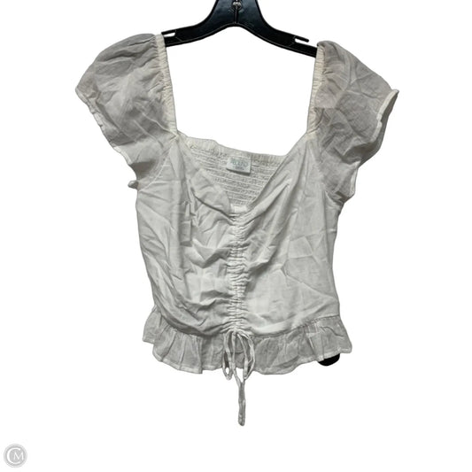 Top Short Sleeve By Abound In White, Size: S