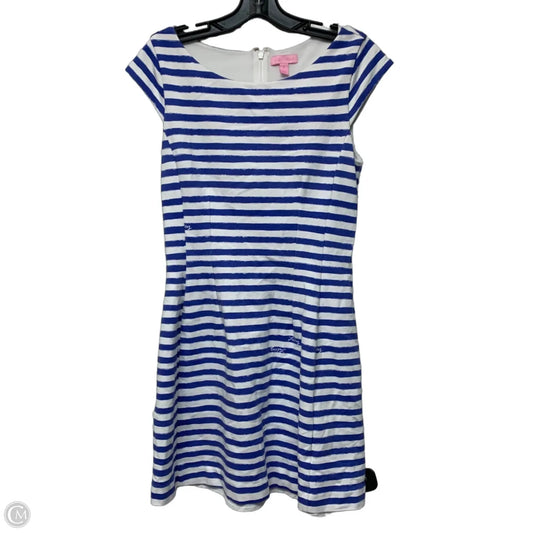Dress Designer By Lilly Pulitzer In Blue & White, Size: M