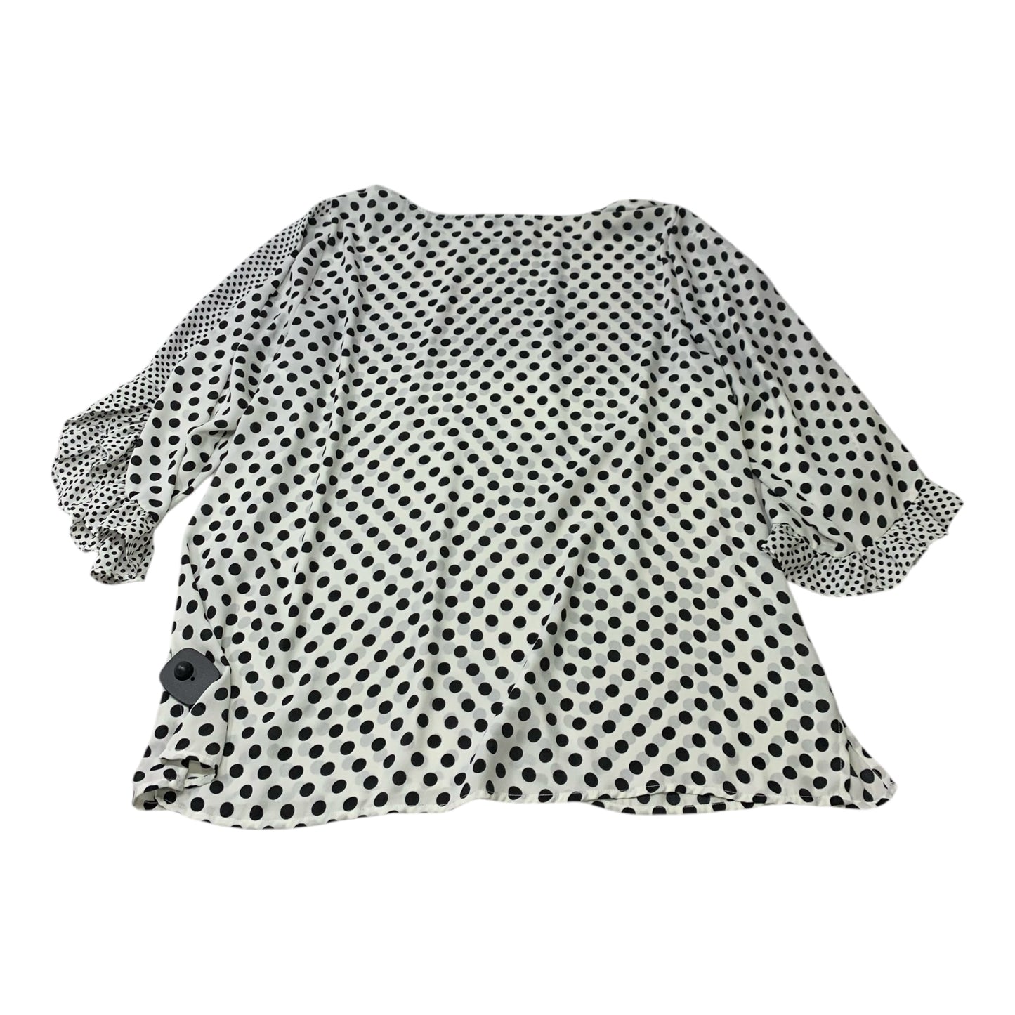 Blouse 3/4 Sleeve By Rose And Olive In Black & White, Size: 2x