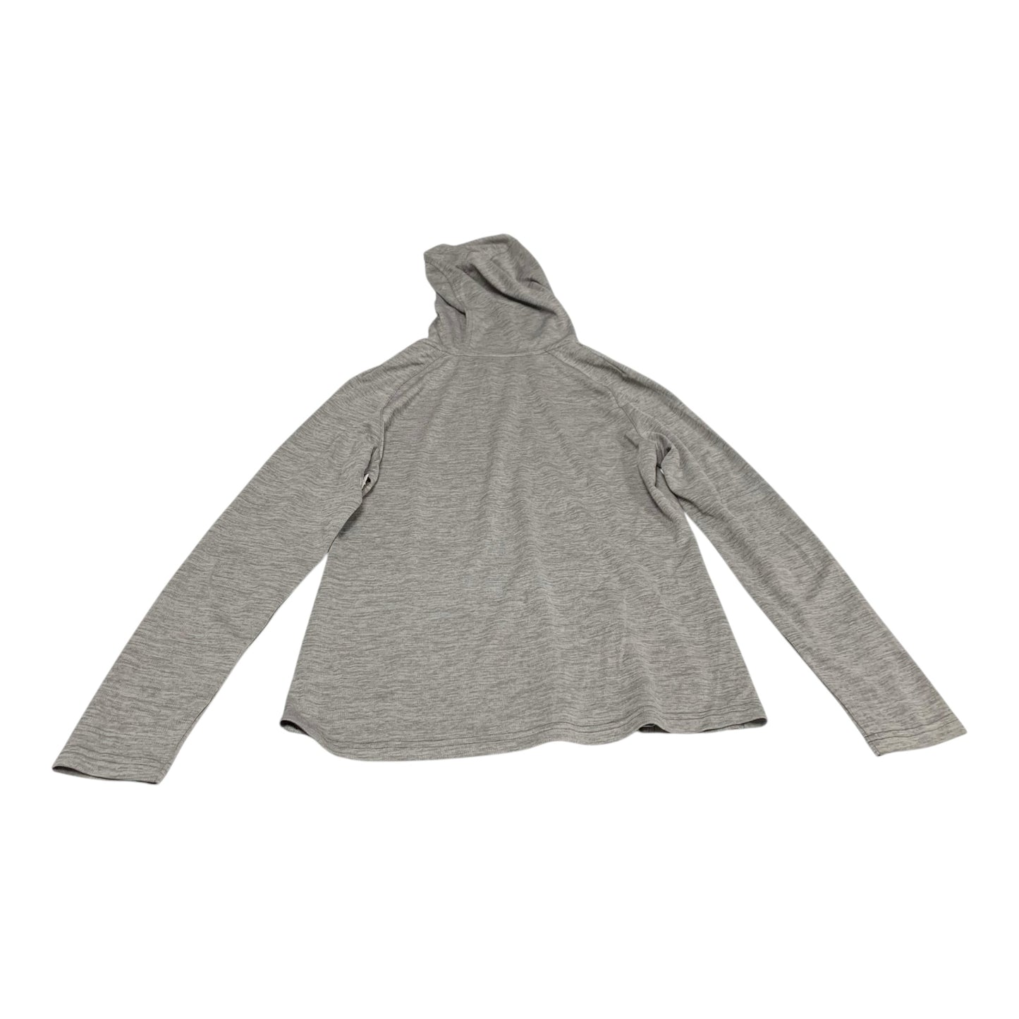 Athletic Top Long Sleeve Hoodie By Clothes Mentor In Grey, Size: M