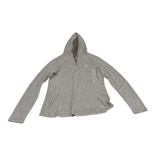 Athletic Top Long Sleeve Hoodie By Clothes Mentor In Grey, Size: M