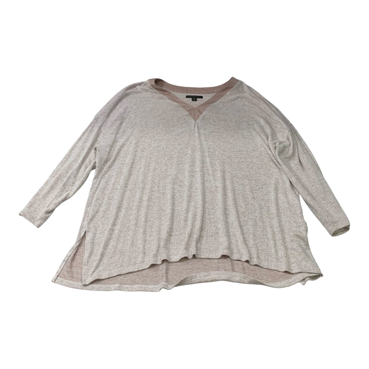 Top Long Sleeve By Donna Karan In Pink, Size: 1x