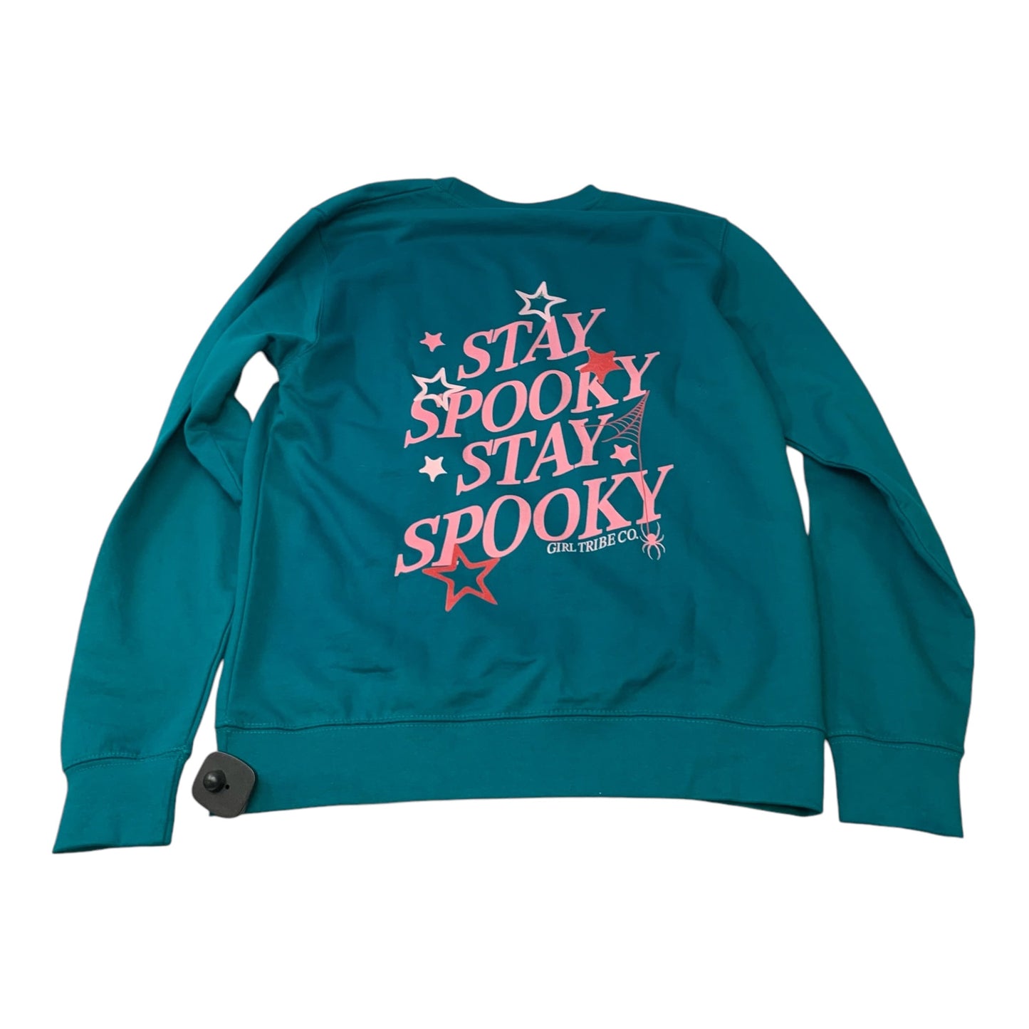 Sweatshirt Crewneck By Just Hoods In Teal, Size: M