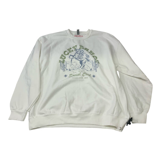 Sweatshirt Crewneck By Clothes Mentor In White, Size: Xl