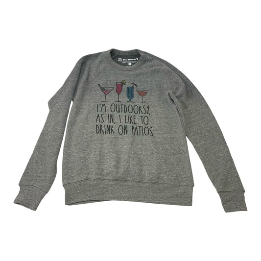 Sweatshirt Crewneck By Clothes Mentor In Grey, Size: S