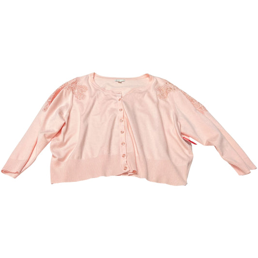 Cardigan By Cato In Pink, Size: 3x