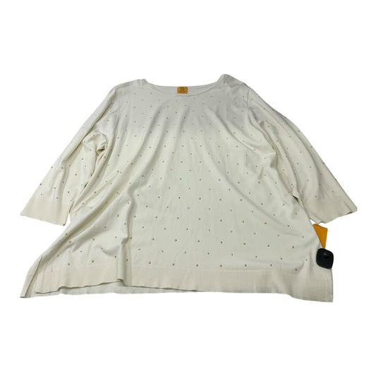 Top Long Sleeve By Ruby Rd In Cream, Size: 2x