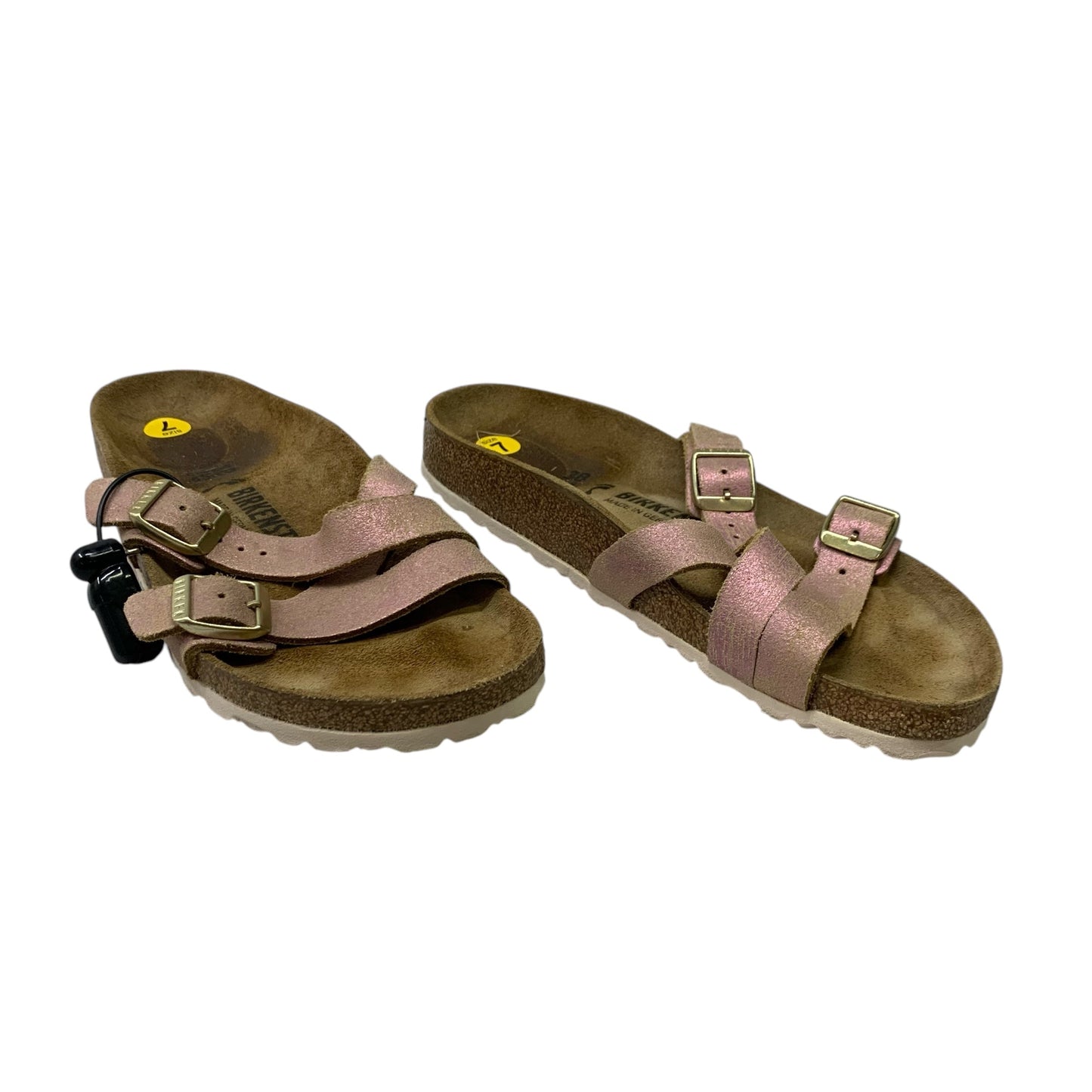 Sandals Flats By Birkenstock In Pink, Size: 7