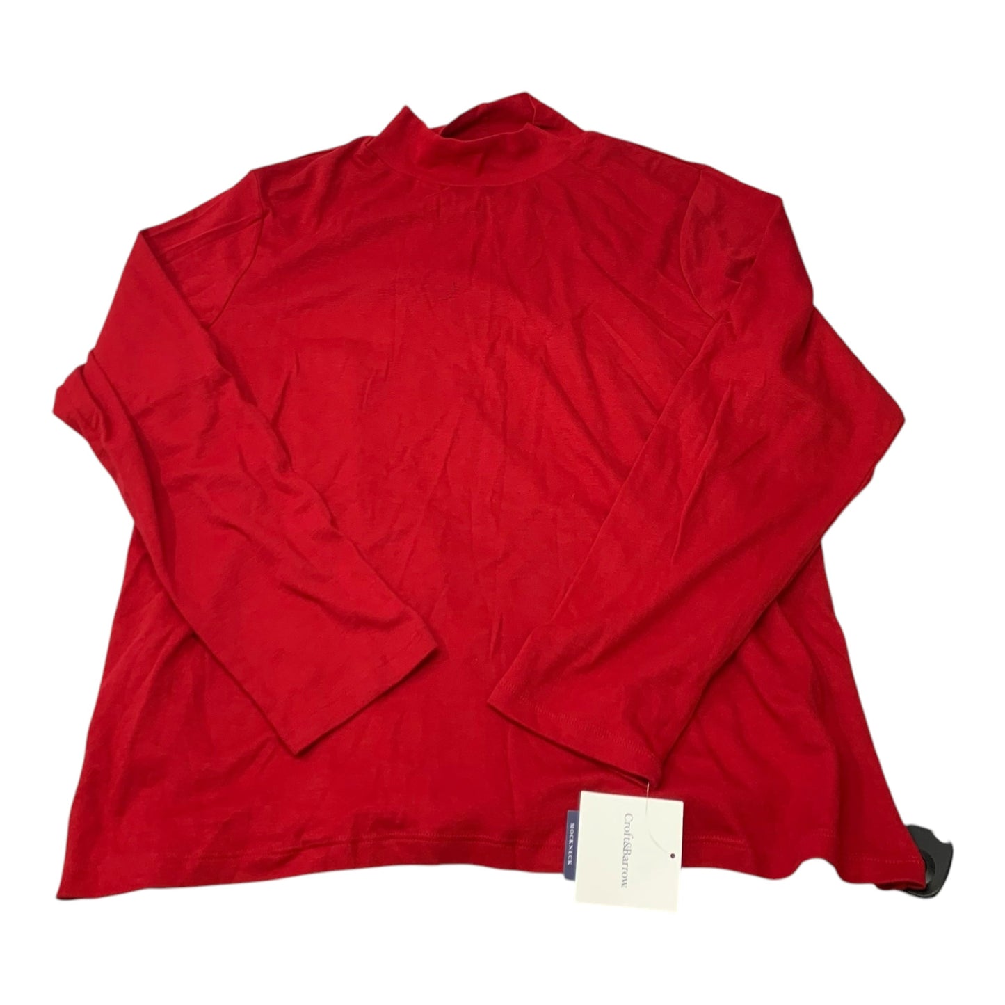 Top Long Sleeve By Croft And Barrow In Red, Size: 2x