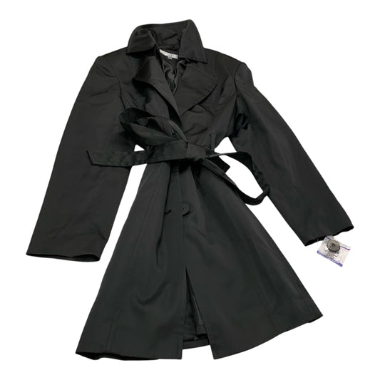 Coat Trench Coat By Kasper In Black, Size: 1x