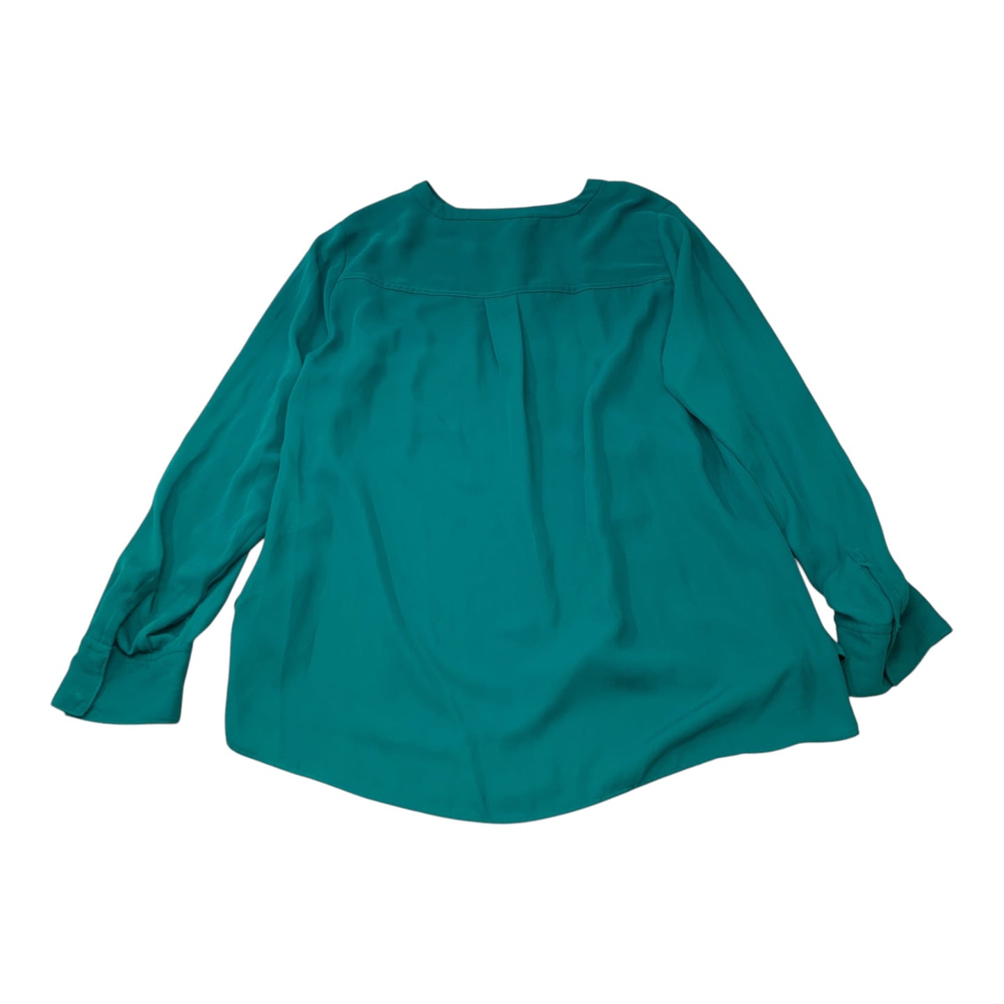 Blouse Long Sleeve By Apt 9 In Green, Size: 1x