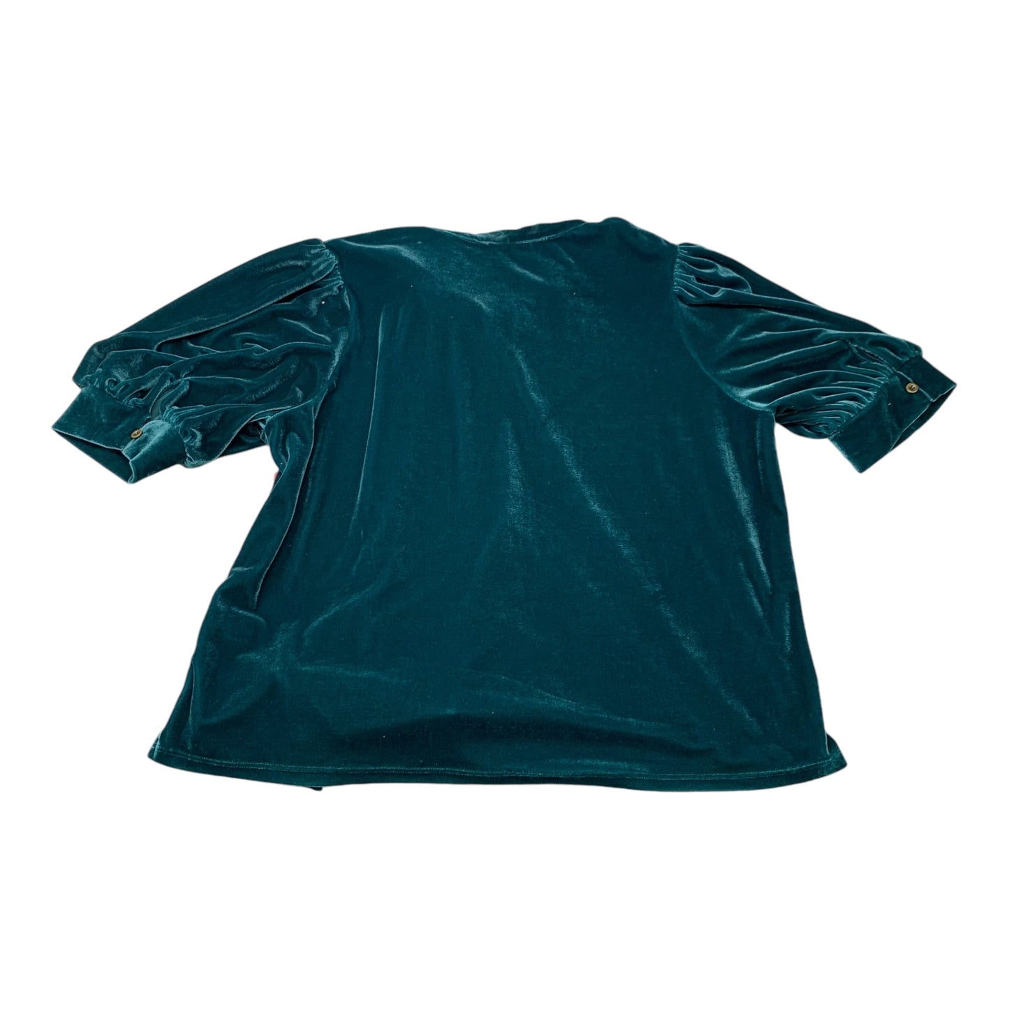 Top Short Sleeve By Cmb In Teal, Size: L