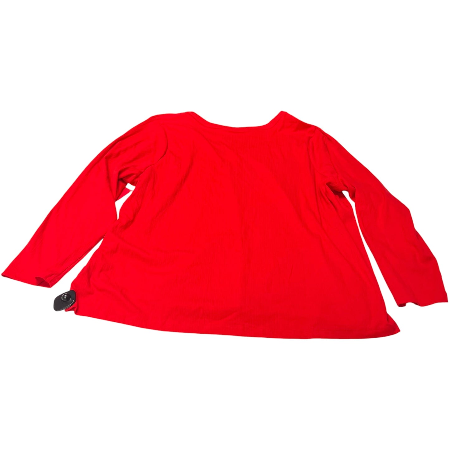 Top Long Sleeve By Ava & Viv In Red, Size: 3x