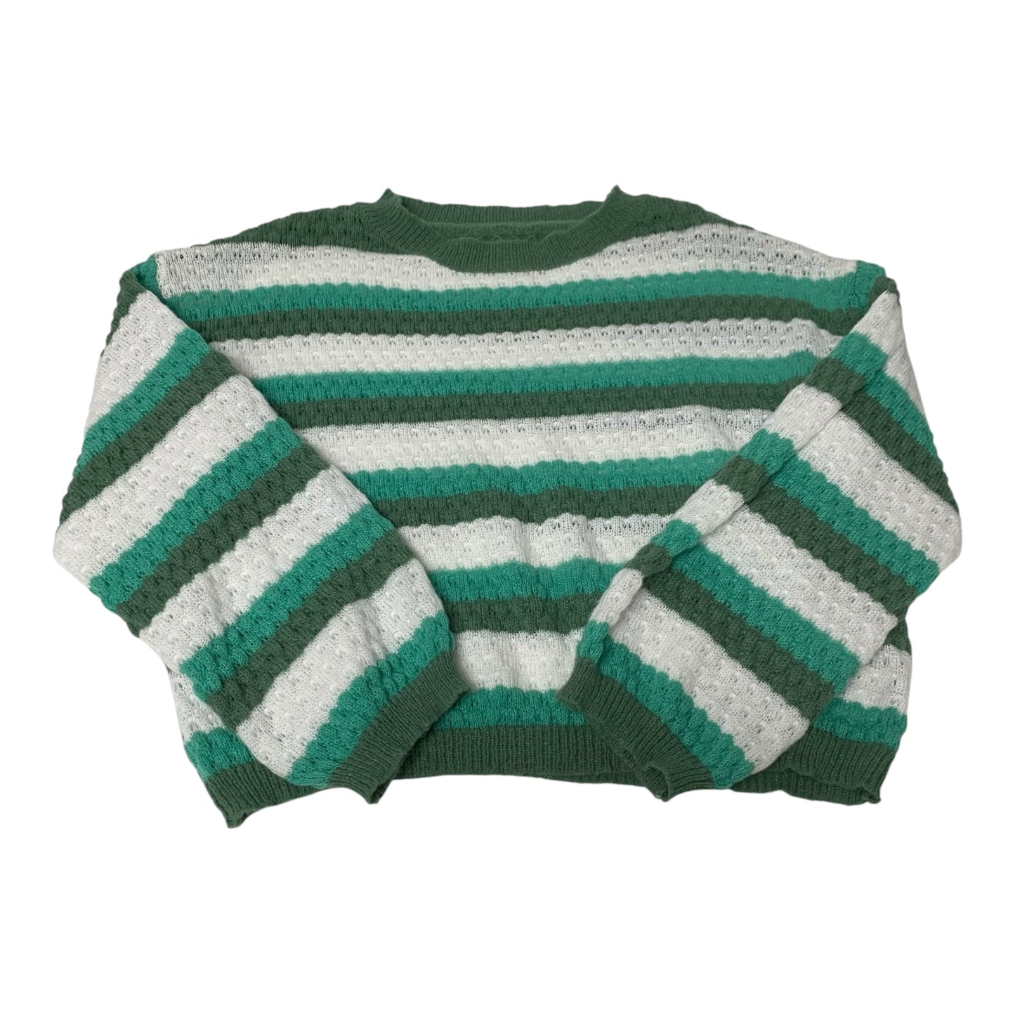 Sweater By Shein In Green & White, Size: Xl