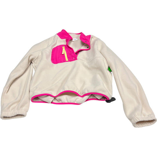 Jacket Fleece By Hippie Rose In Cream & Pink, Size: M