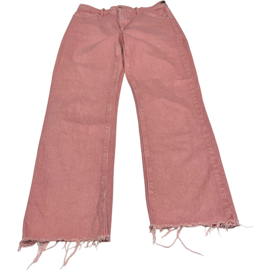 Jeans Straight By Loft In Pink Denim, Size: 0