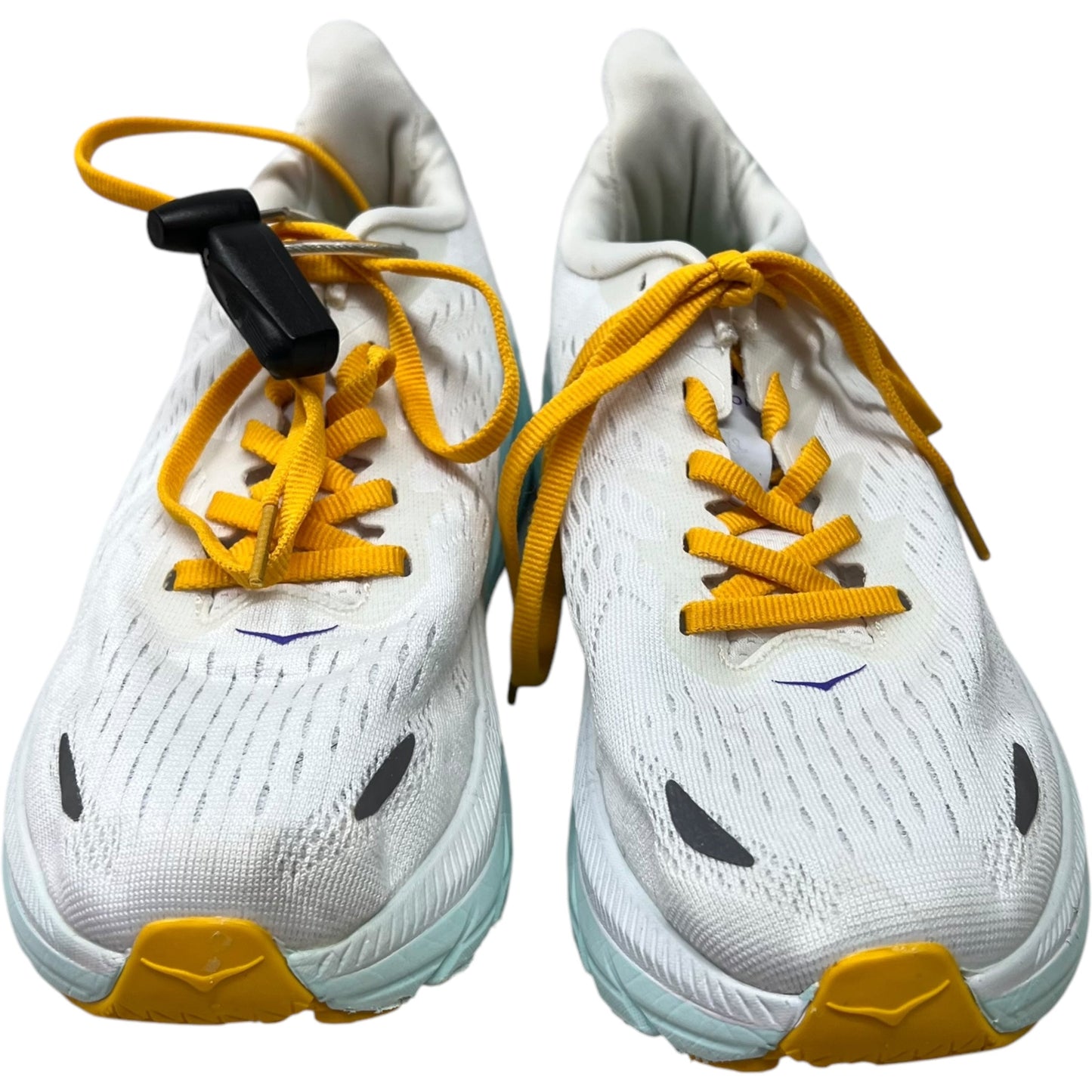 Shoes Athletic By Hoka In White & Yellow, Size: 6