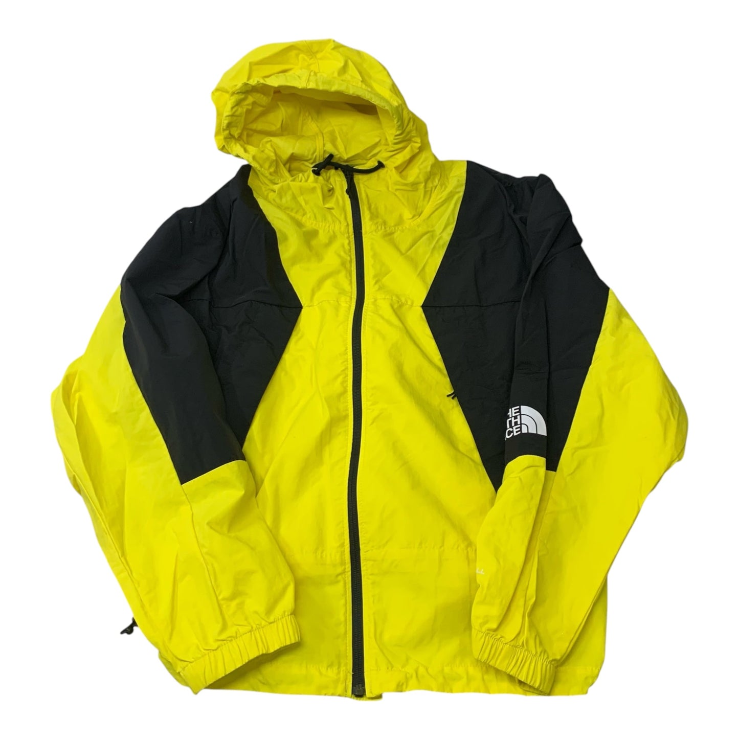 Jacket Windbreaker By The North Face In Black & Yellow, Size: Xl