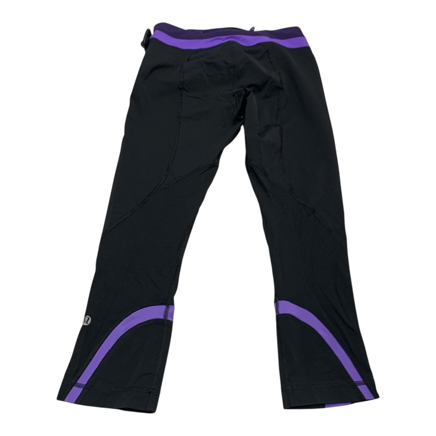 Athletic Capris By Lululemon In Black & Purple, Size: S