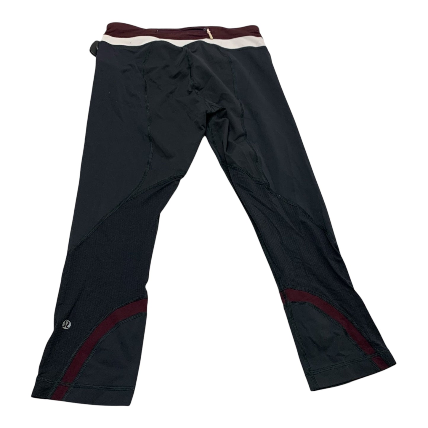 Athletic Capris By Lululemon In Grey & Red, Size: S