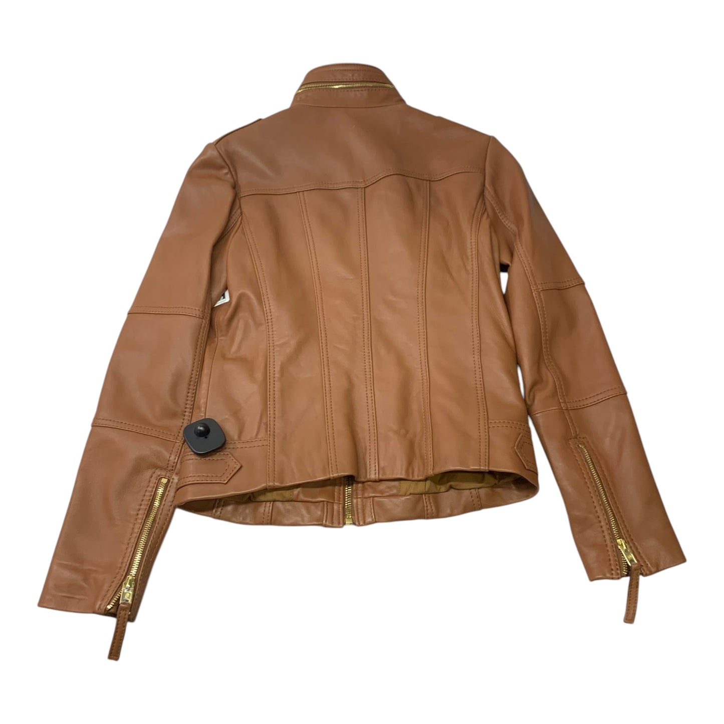 Jacket Leather By Michael By Michael Kors In Brown, Size: Xs