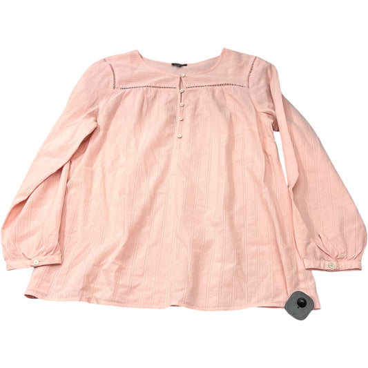 Top Long Sleeve By Talbots In Pink, Size: L